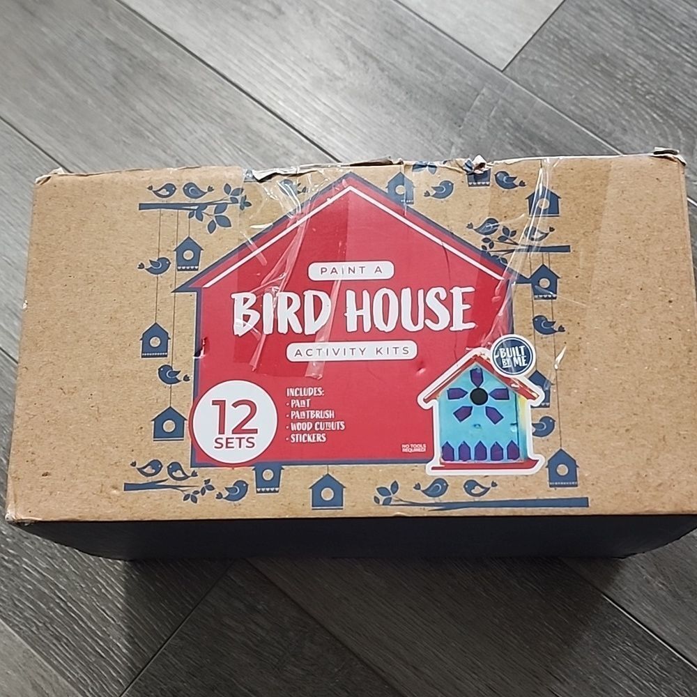 12 sets of birdhouse activity kits